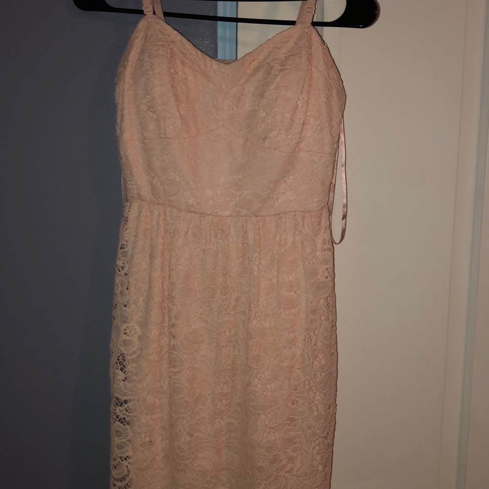 Baby pink lace dress
